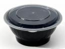 Microwaveable  Bowls & Lids Black 38 oz 150 ct