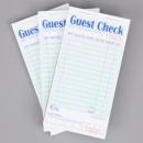 Green and White Guest Check with Bottom Guest Receipt