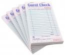 Green and White Guest Check with Bottom Guest Receipt