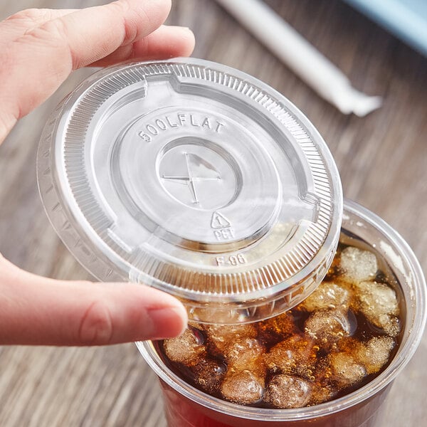 Flat Lid With Straw Slot