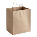 14" x 10" x 15 3/4" Super Royal Natural Kraft Paper Shopping Bag with Handles - 200/Bundle
